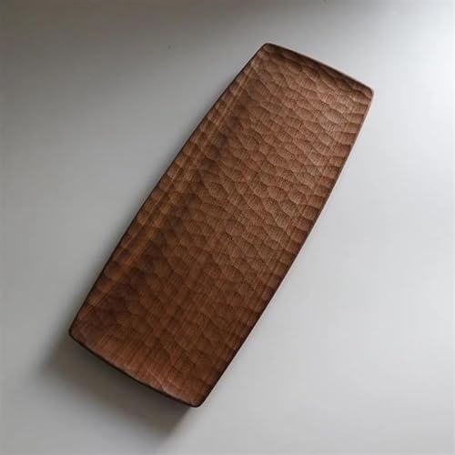 Teekannen und Kaffeegeschirr Reise-Teeset Handgeschnitztes Rechteckiges Serviertablett Aus Walnussholz Restaurant Schreibtischtablett Haushalt Lebensmittelteller Wohnzimmer Teeservice(Walnut 15x 38x 2 von CVCMGDGNEA