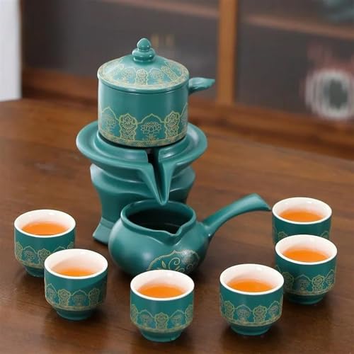 Teekannen und Kaffeegeschirr Reise-Teeset Teetassen-Set Hochwertiges Automatisches Tee-Set Teegeschirr Teesieb Chinesisches Kung-Fu-Reisetee-Set Teekanne Aus Knochenporzellan Teeservice(D) von CVCMGDGNEA