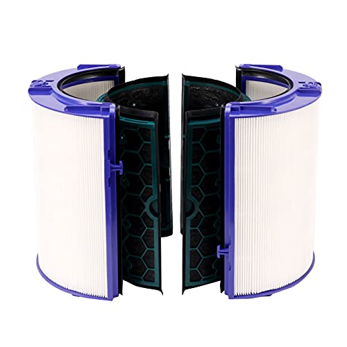 Ersatz Hepa Filter & Aktivkohlefilter für Dyson TP04 TP05 HP04 HP05 DP04, Luftreiniger Zubehör 360° Filtersystem für Dyson Pure Cool Reinigend Ventilatoren - Weiß von CVERY