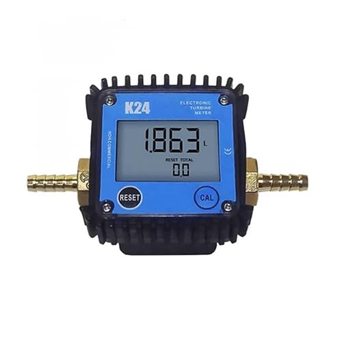 Durchflussmesser, G1/4" G1/2" Flow Digital Display Meter, Ar Flow Meter Benzinöl Hydrauliköl Sojaöl Wasser 0,1-10L/min Pagode(0.1-7LPM) von CVFRDD