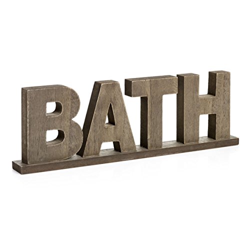 CVHOMEDECO. Rustikale Vintage Holz Worte Zeichen freistehende Badewanne, Bad/Haus Wand/Tür Dekoration Kunst (Natural 1) von CVHOMEDECO.