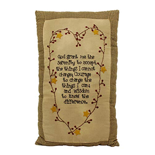 CVHOMEDECO. Rustikales rechteckiges inspirierend Besticktes Dekokissen mit Star Berry Vine dekorativem Akzent. 50,8 x 28 cm von CVHOMEDECO.