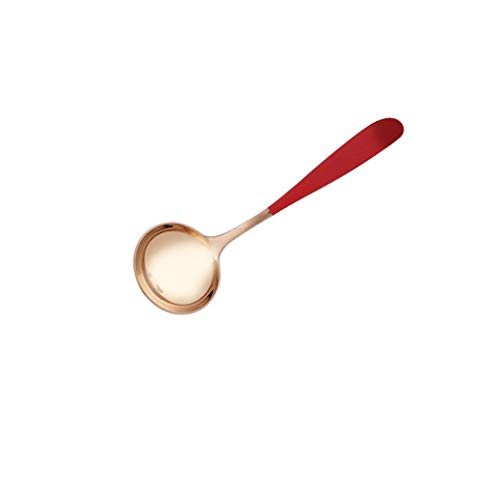 CVNIMV Langlebiger Schöpflöffel aus Edelstahl 304 18/8 mit komfortablem Griff, Mini-Tiefkelle in Farbe, zum Servieren von Suppen, 19 cm (7,4 Zoll) von CVNIMV