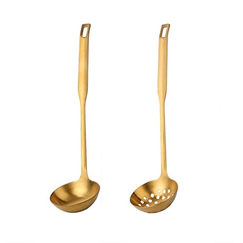 CVNIMV Schöpflöffel, Sieb, Set mit langem Griff, Küchenutensilien aus Edelstahl, Servierlöffel, Küchenutensilien, Suppenkelle CVNIMV Schöpflöffel, Sieb, Set mit langem Griff, Küchenutensilien aus Edelstahl, Servierlöffel, Küchenutensilien, Suppenkelle von CVNIMV