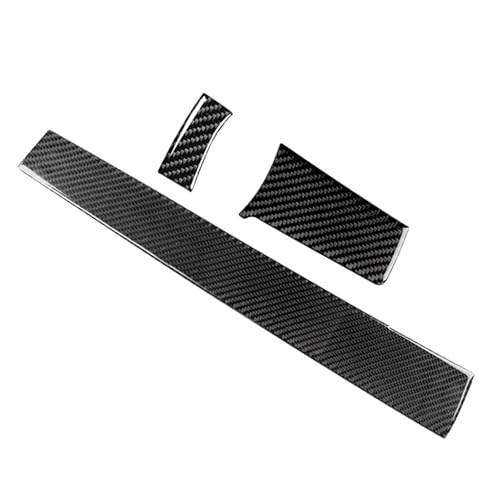 3-teilige RHD-Carbonfaser-Armaturenbrett-Mittelkonsolenabdeckung passend für Honda Civic 10. Generation 2016 2017 2018 2019 2020 2021(Black) von CVPX