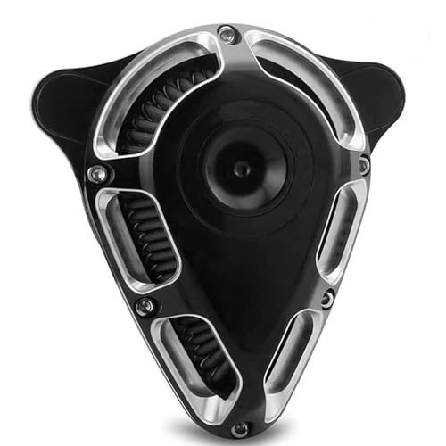 CVPX Doppelschicht Stahlfilter‌ Drehbarer Luftfilterfilter-Einlass passend für Harley Sportster XL883N Iron 883 XL883R XL883L XL1200T 1991-2022 Kompatibel 2-Takt-Motoren‌(4-Edge Cut-Gray) von CVPX