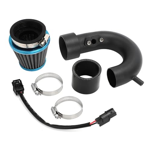 CVPX Doppelschicht Stahlfilter‌ Kurzes Ram-Air-Intake-Kit Passend für Honda Grom RR Monkey 2022–2023 Luftfiltersystem IAT-Sensor-Verlängerungskabelbaum-Rohr Kompatibel 2-Takt-Motoren‌ von CVPX