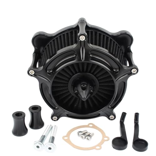CVPX Doppelschicht Stahlfilter‌ Luftfilter-Einlassfilter-Kit passend für Harley Sportster XL 883 1200 Dyna FXR Softail Touring Road King Electra Glide Kompatibel 2-Takt-Motoren‌(Air Filter C) von CVPX