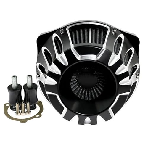 CVPX Doppelschicht Stahlfilter‌ Luftfilter Intake Motorrad Reiniger Filter Aluminium Fit Für Harley Touring Road Street Glide Sportster XL 883 1200 Dyna Kompatibel 2-Takt-Motoren‌(B Air Filter) von CVPX