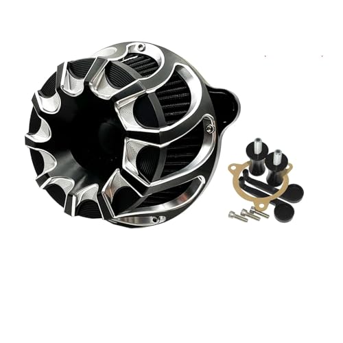 CVPX Doppelschicht Stahlfilter‌ Motorcyle Luftfilter Luftfilter Intake Kit Fit Für Harley Sportster XL 883 1200 M8 Touring Glide Trike Softail Dyna Kompatibel 2-Takt-Motoren‌(D) von CVPX