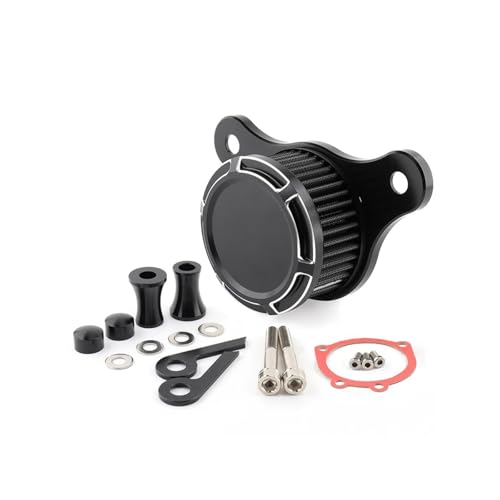 CVPX Doppelschicht Stahlfilter‌ Motorrad Luftfilter Intake Filter Fit Für Harley Touring Road King Electra Street Glide Dyna FXR 93-17 Softail Kompatibel 2-Takt-Motoren‌(Black White-Black) von CVPX