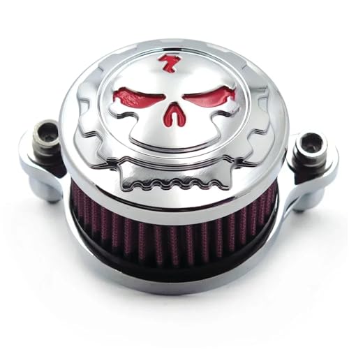 CVPX Doppelschicht Stahlfilter‌ Motorrad Luftfilter Intake Filter Kompatibel Fit Für Harley 1988-2015 SPORTSTERS XL883 XL1200 Kompatibel 2-Takt-Motoren‌(Silver) von CVPX