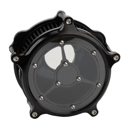 CVPX Doppelschicht Stahlfilter‌ Motorrad Luftfilter Luftreiniger Ansaugsysteme Passend für Benda Napoleon 450 Chinchilla 450 Kompatibel 2-Takt-Motoren‌(All Black b) von CVPX