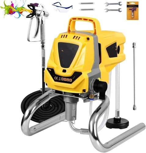 CVPX Lackierpistole Airless-Farbspritzgerät Für Die Hausmalerei, Kein Ausdünnen Erforderlich, Für Die Heimwerker-Garage Im Außenbereich, Mit Farbpistole Metal Sprayer von CVPX