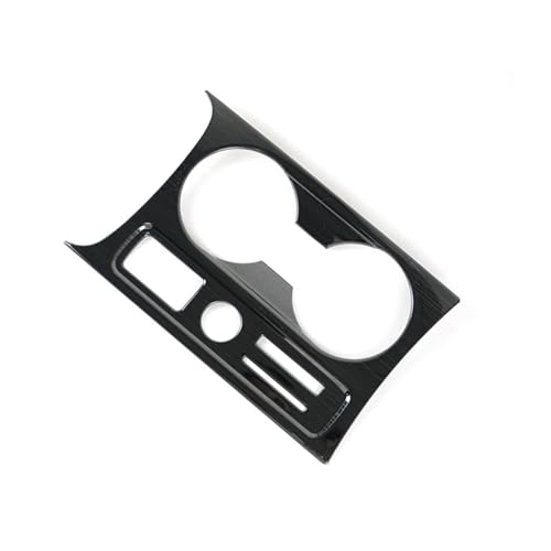 CVPX Passend für Audi A3 2021–22 LHD Autokonsole Wasserbecherhalter Rahmen Kohlefaser Farbe Trim Edelstahl Aufkleber Innenraum(Black) von CVPX