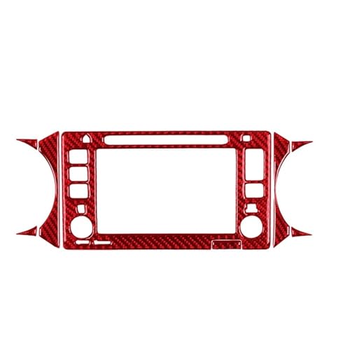 Center Console Navigation Dekorieren Abdeckung Trim Fit Für Tacoma Double Cab 2016-2020 2021 2022 2023 Auto Innen Zubehör(Red Carbon Fiber A) von CVPX