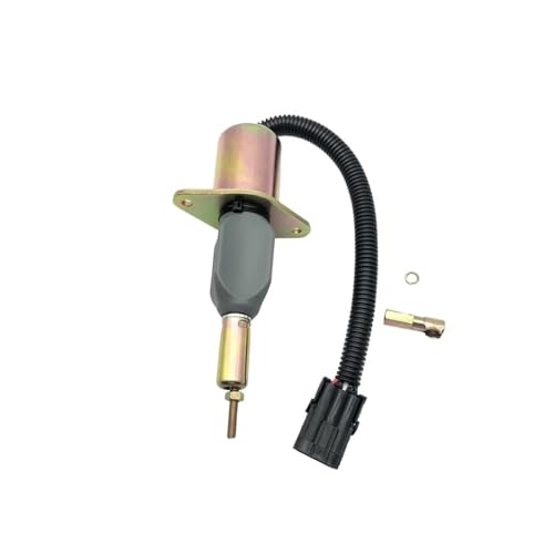 Kraftstoff Absperrmagnetventil 12V 24V Kraftstoffabschaltung Stop Magnet 3930234 3928161 3964624 Fit für Cummins 6CT 8.3L Fit für Komatsu Fit für Hyundai Abschaltmagnetventil(24V) von CVPX