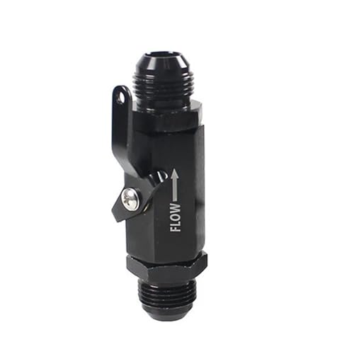 Kraftstoff Absperrmagnetventil AN6-AN12 Aluminium Inline Kraftstoff Abschaltung Ventil Cut Off W/Kabel Hebel Schwarz AN6 AN8 AN10 AN12 Abschaltmagnetventil(AN12) von CVPX