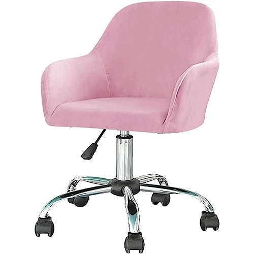 Bar Stuhl Hocker Abdeckungen, Samtbezug mit drehbarer Armlehne und gebogener Rückenlehne, Stuhlhussen für Home-Office-Schreibtisch, Stretch-Bezug für Esszimmerstühle mit Ohrensessel, für Schminktisch von CVQJL