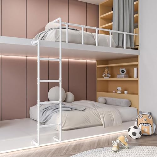 Weiße Innen-Etagenbettleiter – Hochbett-Sicherheits-Seitensteigleiter – Metall-Ersatzleiter für Dachboden, Wohnheim, Bibliothek, Etagenbett, Deck, Dachgeschoss Etagenbett Weiße Innen-Etagenbettleiter – Hochbett-Sicherheits-Seitensteigleiter – Metall-Ersatzleiter für Dachboden, Wohnheim, Bibliothek, Etagenbett, Deck, Dachgeschoss Etagenbett von CVQJL