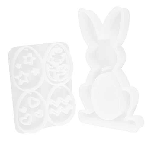 1 Satz Easter Bunny Silikonform Eierform Gießmuster für Kreative Bastelprojekte Vielseitig Einsetzbar von CVUTOVO