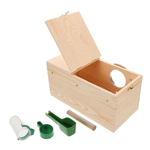 1 Satz Parakeet Nistkasten aus Solidem Holz Multifunktionale Brutbox mit Sitzstange für Wellensittiche und Conures Einfache für Verschiedene Vogelarten 1 Satz Parakeet Nistkasten aus Solidem Holz Multifunktionale Brutbox mit Sitzstange für Wellensittiche und Conures Einfache für Verschiedene Vogelarten von CVUTOVO