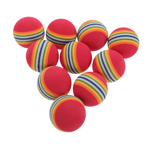 CVUTOVO 10 Stück Teiliges Eva Rainbow Ball Katzenspielzeug Bissfest Leicht und Farbenfroh für Indoor Outdoor Spiel Training und Apportieren für Katzen und Welpen CVUTOVO 10 Stück Teiliges Eva Rainbow Ball Katzenspielzeug Bissfest Leicht und Farbenfroh für Indoor Outdoor Spiel Training und Apportieren für Katzen und Welpen von CVUTOVO
