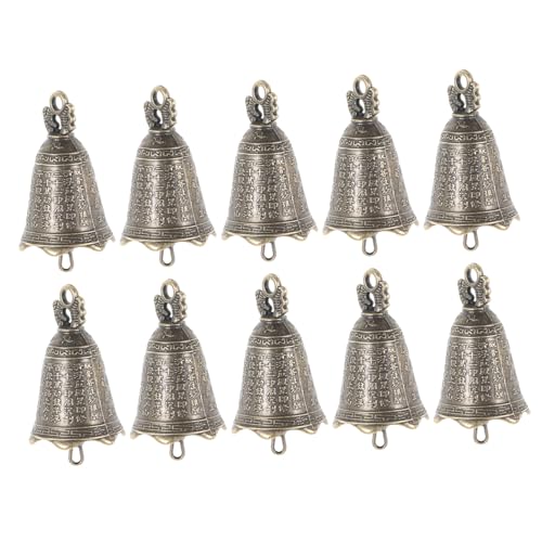 CVUTOVO 10 Stück Teiliges Vintage Windspiel Glocken aus Rostbeständige Metallanhänger Filigrane DIY Windchime Charms für Fenster und Auto Dekoration von CVUTOVO