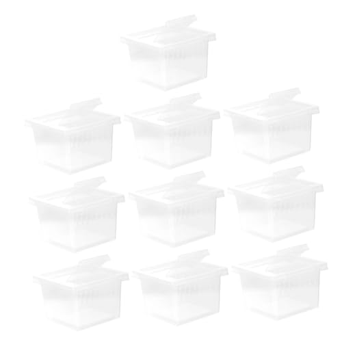 CVUTOVO 10 Stück Transparente Reptilien Futterbox für Insekten Spinnen und Reptilien Belüftetes Kompaktes Kunststoffterrarium mit Luftzirkulation für Zucht und Haltung von und CVUTOVO 10 Stück Transparente Reptilien Futterbox für Insekten Spinnen und Reptilien Belüftetes Kompaktes Kunststoffterrarium mit Luftzirkulation für Zucht und Haltung von und von CVUTOVO