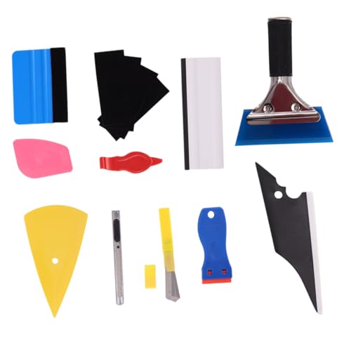 CVUTOVO 11 Stück Teiliges Auto Folierungs Werkzeug Set mit Rakel Film Cutter und Squeegee für Blasenfreie Fenster und Karosseriefolierung Geeignet für Flache und Gebogene Oberflächen CVUTOVO 11 Stück Teiliges Auto Folierungs Werkzeug Set mit Rakel Film Cutter und Squeegee für Blasenfreie Fenster und Karosseriefolierung Geeignet für Flache und Gebogene Oberflächen von CVUTOVO