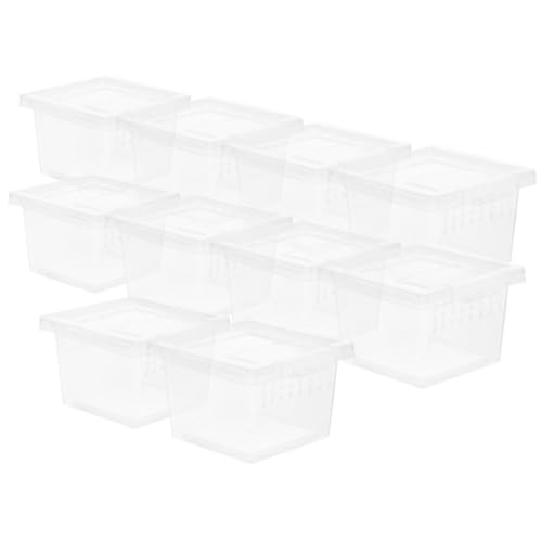 CVUTOVO 12 Stück Teiliges Reptilien futterbox Belüftungslöchern Multifunktionale Aufbewahrungsbox für Kleine Haustiere Wie Spinnen Eidechsen Schlangen und Frösche für Fütterung und von CVUTOVO