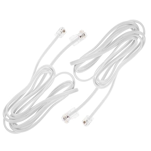 CVUTOVO 2 Stück Adapter Ethernet zu Telefonleitung Langlebig und Zuverlässig für Home und Office Plug Play Kabellänge von CVUTOVO