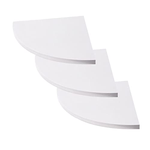 CVUTOVO 3 Stück Eckregal Wandmontage Transparentes Hängendes Regal Abgerundete Ecken Für Schlafzimmer Und Büro Platzsparend von CVUTOVO