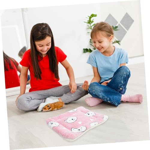 CVUTOVO 4 Stück Teiliges Kleines Meerschweinchen Schlafpad Weiche Waschbare Kuscheldecken aus Hautfreundlichem Material Warmes Leichtes Haustier Schlafunterlage für Hamster und Kleintiere von CVUTOVO