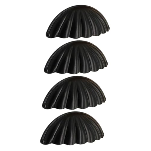 CVUTOVO 4 Stück Vintage Muschelgriffe Robuste Schubladenknöpfe für Schränke und Möbel Design für Küchenschränke Kommoden und von CVUTOVO