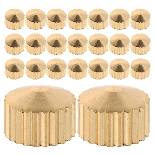 CVUTOVO 50 Stück Uhrenzubehör Muttern Uhrwerk Mutter Uhrwerk Teile Reparatur Uhren Zubehör Set Quarzuhr Reparatur Zubehör Uhren Teile Set Uhren Komponenten Set Metall Golden von CVUTOVO