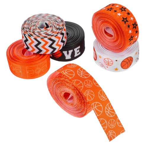CVUTOVO 6 Rollen Basketball Druckband Weiches Geschenkband mit Sportlichem für DIY Bastelarbeiten Geburtstagsfeiern Feiertagsdekorationen und Kreative Geschenkverpackungen CVUTOVO 6 Rollen Basketball Druckband Weiches Geschenkband mit Sportlichem für DIY Bastelarbeiten Geburtstagsfeiern Feiertagsdekorationen und Kreative Geschenkverpackungen von CVUTOVO
