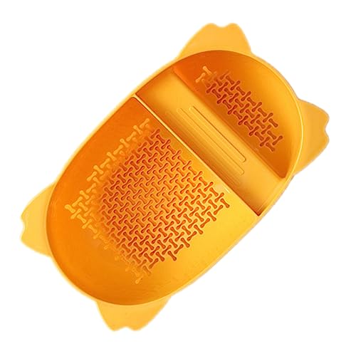 CVUTOVO Abflusskorb Spülbeckenkorb Filter Kleiner Spülbeckenrost Lebensmittelwaschkorb Obstwaschkorb Küchenkorb Spülbeckensiebkorb Küchenabflusskorb Körbe Abtropfgestell Kunststoff Gelb von CVUTOVO