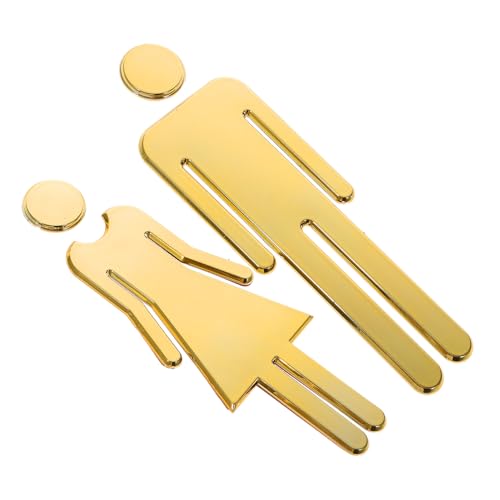 CVUTOVO Edelstahl Wc Schild Set Männer Frauen Toilettenzeichen Bad Türschild Rostfrei Einfach Montierbar Selbstklebend oder Schraubbar Langlebig Goldfarben für Geschäfts Badezimmer CVUTOVO Edelstahl Wc Schild Set Männer Frauen Toilettenzeichen Bad Türschild Rostfrei Einfach Montierbar Selbstklebend oder Schraubbar Langlebig Goldfarben für Geschäfts Badezimmer von CVUTOVO