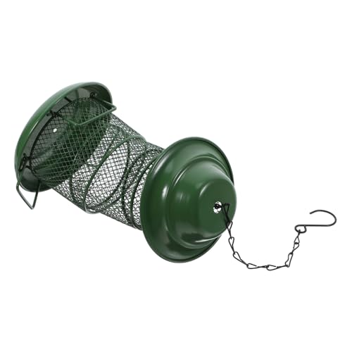 CVUTOVO Hängender Vogel Futterspender aus Eisen Wetterfester Praktischer und Kompakter Futterautomat für Wildvögel im Garten Balkon oder Patio Langlebig und Leicht zu Reinigen für von CVUTOVO
