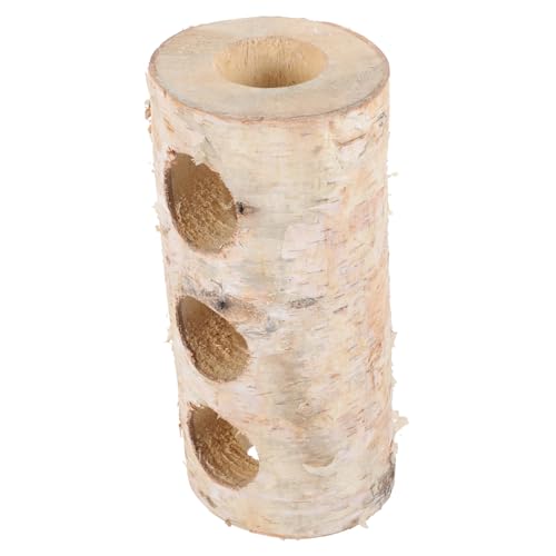CVUTOVO Hamster Versteck aus Holz Hamstertunnel für Kleine Natürliches Handgefertigt für Hamster und Meerschweinchen Sicheres Versteck und Schlafhöhle von CVUTOVO
