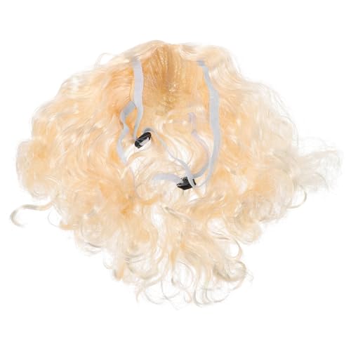 CVUTOVO Haustier Perücke Hundezubehör geformt Perücke aus Hundehaar Hundeperücke Party Cosplay-Haustier-Perücke kleine Haustierperücke Haustier Nylonfaser Golden von CVUTOVO