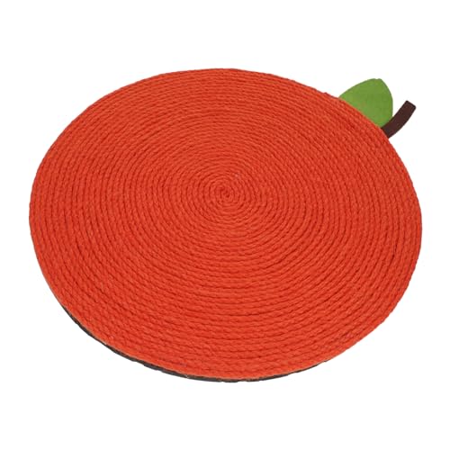 CVUTOVO Kratzmatte Katze Orangendesign Robustes Kratzbrett zum Krallenwetzen für Katzen und Kätzchen Möbelsschutz Spielspaß Tragbar und Leicht von CVUTOVO