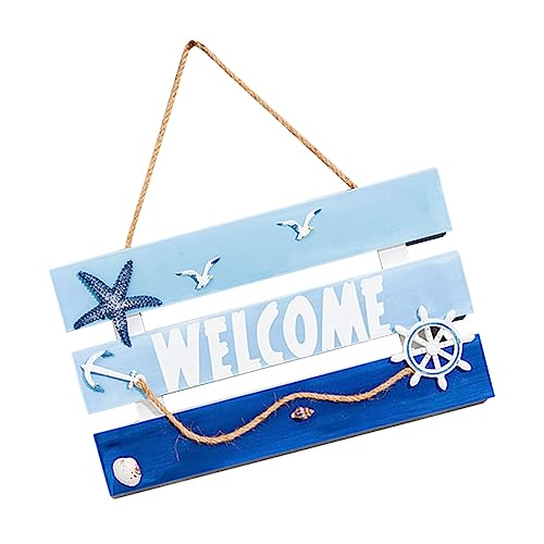 CVUTOVO Mediterranes Willkommensschild aus Holz Dekoratives Türhängeschild für und Außenbereich Kreative Wanddekoration für Zuhause Garten Terrasse Balkon CVUTOVO Mediterranes Willkommensschild aus Holz Dekoratives Türhängeschild für und Außenbereich Kreative Wanddekoration für Zuhause Garten Terrasse Balkon von CVUTOVO