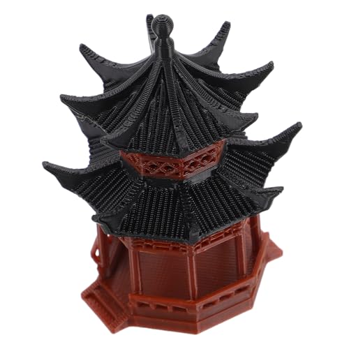 CVUTOVO Mikro Landschafts Ornament Aquarium Asiatische Gartenfigur Asiatisches Feengarten Zubehör Architekturmodell Chinesisches Mikro Landschafts Zubehör Pavillon Figur von CVUTOVO