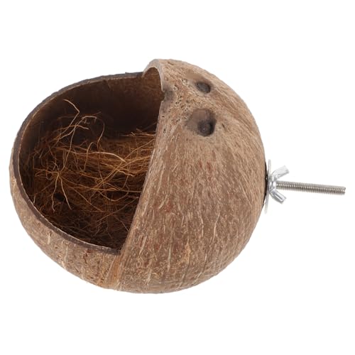 CVUTOVO Natürliches Kokosnussschalen Vogelnest Hängend Parrot House Brutnest Vogelhaus für Papageien Wellensittiche Hamster Spielhaus Dauerhaft und Vielseitig CVUTOVO Natürliches Kokosnussschalen Vogelnest Hängend Parrot House Brutnest Vogelhaus für Papageien Wellensittiche Hamster Spielhaus Dauerhaft und Vielseitig von CVUTOVO
