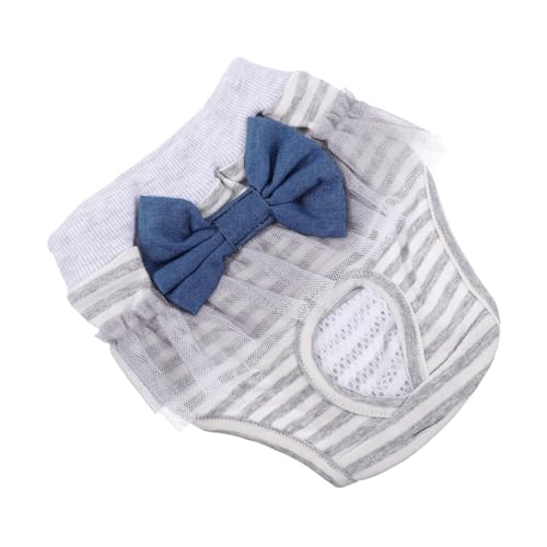 CVUTOVO Schutzhöschen für Hündinnen aus atmungsaktivem Baumwollmaterial waschbare Wiederverwendbare Hygienehosen mit Schleifendekor schützend bei Läufigkeit und Inkontinenz geeignet für CVUTOVO Schutzhöschen für Hündinnen aus atmungsaktivem Baumwollmaterial waschbare Wiederverwendbare Hygienehosen mit Schleifendekor schützend bei Läufigkeit und Inkontinenz geeignet für von CVUTOVO