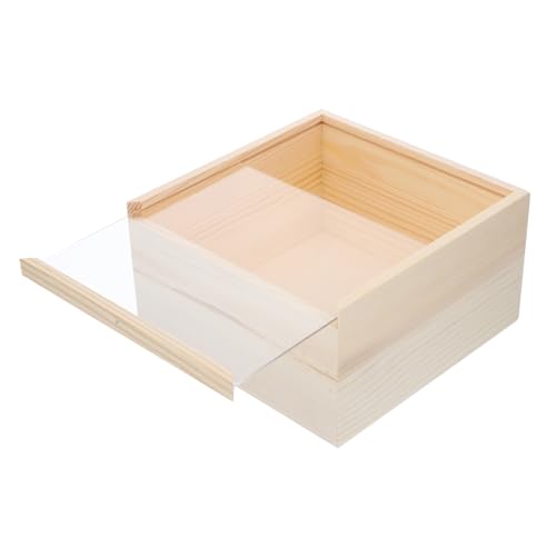 CVUTOVO Transparente Holzbox mit Deckel Stilvolle Aufbewahrung für Schmuck Sammlerstücke und Leicht und Tragbar für und Dekoration CVUTOVO Transparente Holzbox mit Deckel Stilvolle Aufbewahrung für Schmuck Sammlerstücke und Leicht und Tragbar für und Dekoration von CVUTOVO