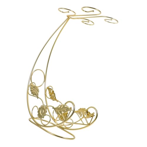 CVUTOVO Upside Down Weinglasständer Montiert Küche Schlanke Hohe Gläser Moderne Rack Halter Golden von CVUTOVO