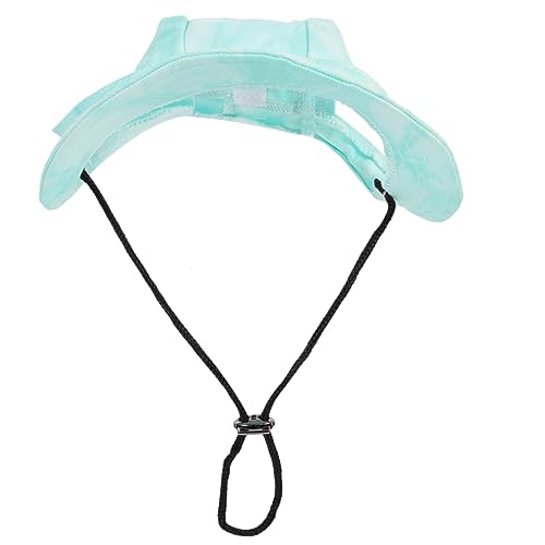 CVUTOVO Verstellbare Sonnenhüte für Hunde Niedliche Haustier Mützen mit Ohrlöchern für Welpen Atmungsaktive und Bequeme Kopfbedeckung mit Kinnriemen für Optimalen für Outdoor Aktivitäten von CVUTOVO